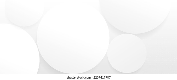 Abstract white circles background. Website, banner and brochure. Vector illustration