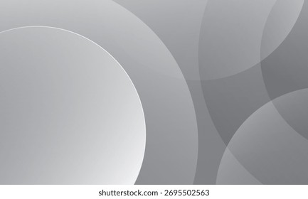 Abstract white circles banner background. Vector illustration