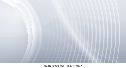 Abstract white circles lines on grey background. with lighting effect sparkle. Frame circle