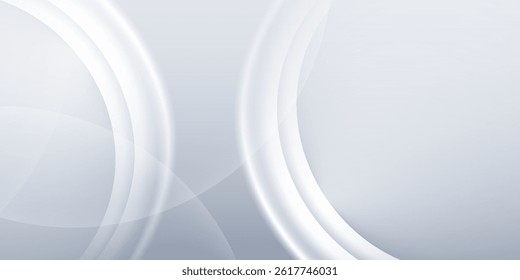 Abstract white circles lines on grey background. with lighting effect sparkle. Frame circle 