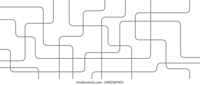 Resumen del concepto de tecnología de ingeniería de conexión electrónica o de línea eléctrica de circuito blanco, fondo vectorial 