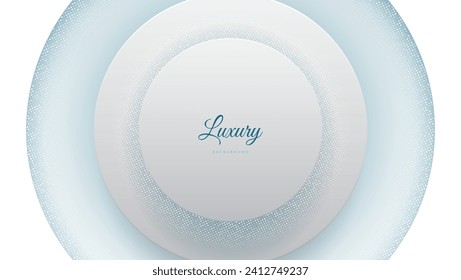 abstract white circular background with glitter or glitch