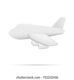 Abstract White Clear Plane Isolated. ESP10 Vector