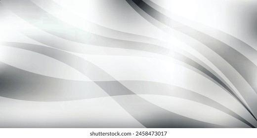 Abstract white cloth background with soft waves modern eps10