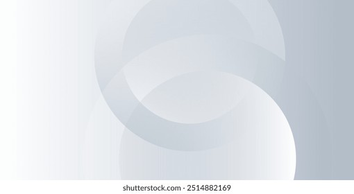 Abstract white color circles background,  vector illustration 
