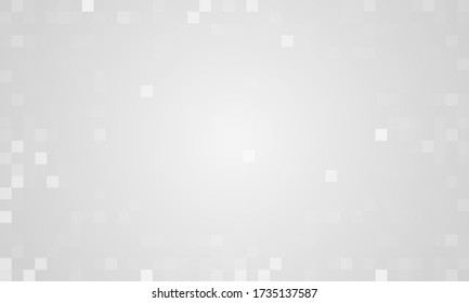 Abstract White color random pixel background vector design. 