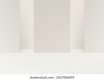 Abstract white color wall and floor background. Wallpaper design