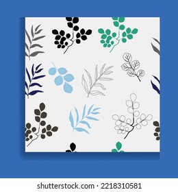 abstract white colour background with leafs  floral pattern.