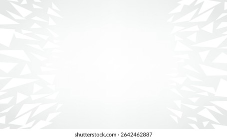Abstrakter weißer Kopienraum-Hintergrund mit grauer dynamischer geometrischer Form. Vektorgrafik