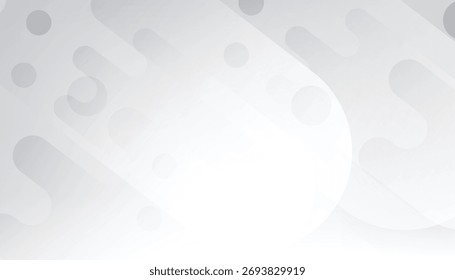Abstract white copy space background with gray dynamic geometric shape. Vector illustration