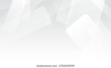 Abstract white copy space background with gray dynamic geometric shape. Vector illustration