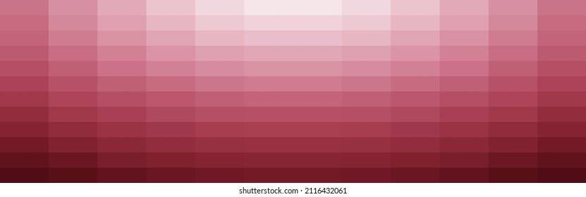 Abstract White And Crimson Gradient Rectangle Mosaic Banner Background. Vector Illustration.