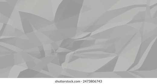 Abstract white crumpled paper texture background, White empty leaf of crumpled paper. Vector illustration
