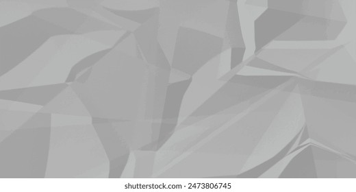 Abstract white crumpled paper texture background, White empty leaf of crumpled paper. Vector illustration