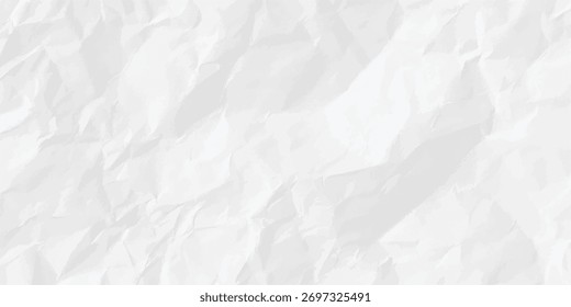 Ilustração do vetor do fundo da textura do papel amassado branco abstrato