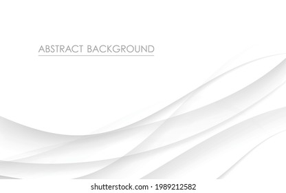 Abstract white curve background. Vector illustration.
