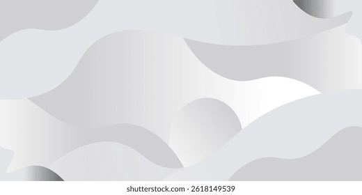 Abstract white curve flows light shape background. Website, banner and brochure background. Vector illustration . Modern trendy desain