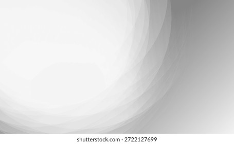 Las luces blancas Abstractas de la curva copian la superposición del espacio en el fondo gris. Ilustración vectorial