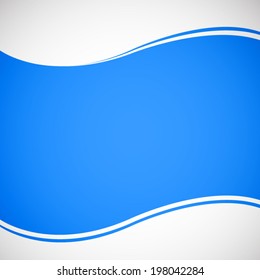 abstract white curve pattern on blue sky background (vector)