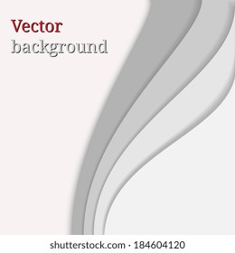 Abstract white curved background