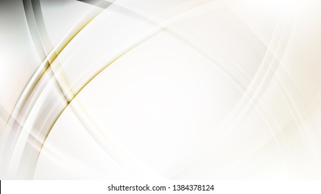 Abstract White Curved Lines Background Vector Graphic
