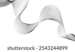 Abstract White Curved Wave on Soft Gray Background: A Minimalist Flow of Dynamic Lines and Elegant Patterns for Modern Art, Home Decor, and Digital Design

