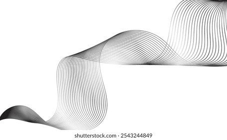 Abstract White Curved Wave on Soft Gray Background: A Minimalist Flow of Dynamic Lines and Elegant Patterns for Modern Art, Home Decor, and Digital Design

