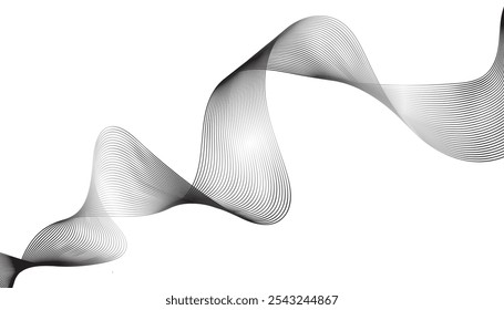 Abstract White Curved Wave on Soft Gray Background: A Minimalist Flow of Dynamic Lines and Elegant Patterns for Modern Art, Home Decor, and Digital Design

