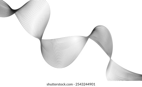 Abstract White Curved Wave on Soft Gray Background: A Minimalist Flow of Dynamic Lines and Elegant Patterns for Modern Art, Home Decor, and Digital Design

