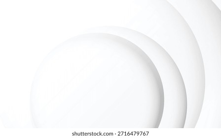 Curvas brancas abstratas, esferas, gradientes de luz, fundo minimalista para apresentações modernas, web design mostrando simplicidade elegante