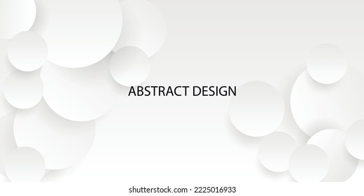 Abstraktes weißes Design mit Form. Geometrisches Bildschirmbanner mit 3 d Kreis