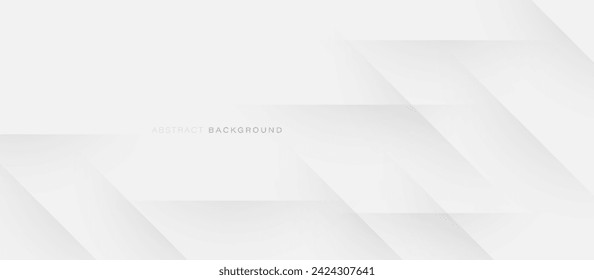 Abstract white diagonal geometric background. Abstract clean horizontal banner. Vector