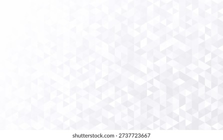 Abstract white diamond background. Diamonds pattern. Grey blue triangle geometry texture. Mosaic patern. Light geometric gray design. Triangular silver backdrop for business print. Vector illustration
