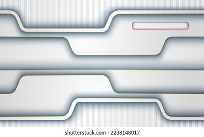 abstract white dimension texture with pink light golden line shadow background. eps10 vector