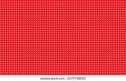 abstract white dot pattern on red suitable for background.
