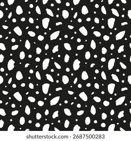 Abstrakte weiße Punkte handgezeichnete nahtlose Muster. Vektor bunt doodle scribble Kreis gepunkteten Hintergrund