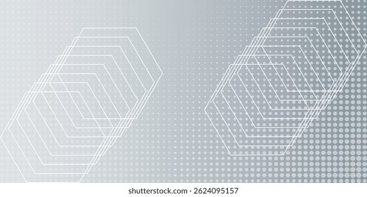 Abstract white dots and line background. Silver neutral backdrop for presentation design. Gray base for website, print, basis for banners, wallpapers, business cards, brochure, banner,  graphic
