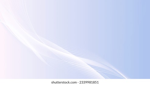 Abstract white dynamic wavy background. Futuristic hi-technology concept. Vector illustration
