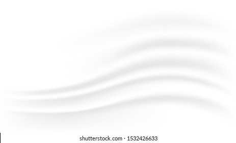 abstract white fabric silk texture soft, flowing milk waves for background, satin clothes white smooth elegant and twist wave texture, white cloth for wallpaper, white pearl color for cosmetics banner