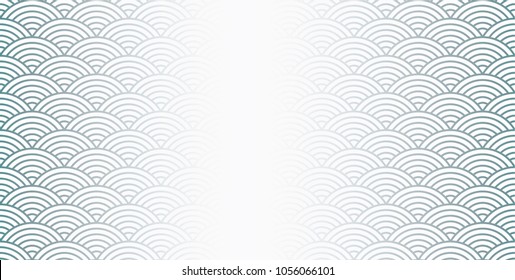 Abstract white fish scale background with space, Modern Japanese backdrop, Japanese style pattern background, Wave concept background, Vector