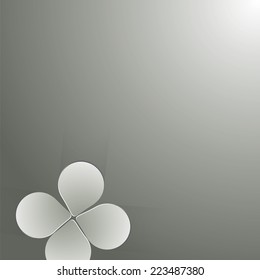 abstract white flower on black background 