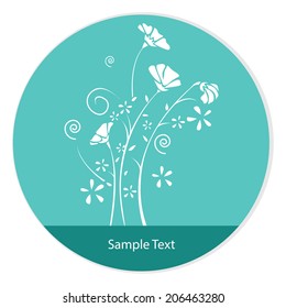 Abstract white flower on white - Vector Illustration