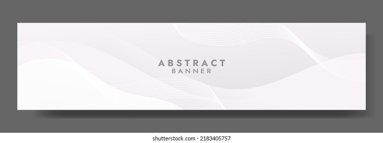 Abstract White Fluid Banner Template. Modern background design. gradient color. Dynamic Waves. Liquid shapes composition. Fit for banners