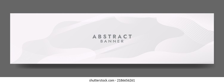 Resumen de la plantilla de la pancarta del líquido blanco. Diseño de fondo moderno. color de gradiente. Ondas dinámicas. Composición de formas líquidas. Ajustar para banderas