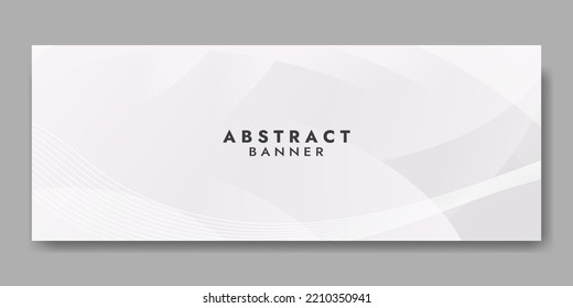 Abstract White Fluid Banner Template. Modern background design. gradient color. Dynamic Waves. Liquid shapes composition. Fit for banners