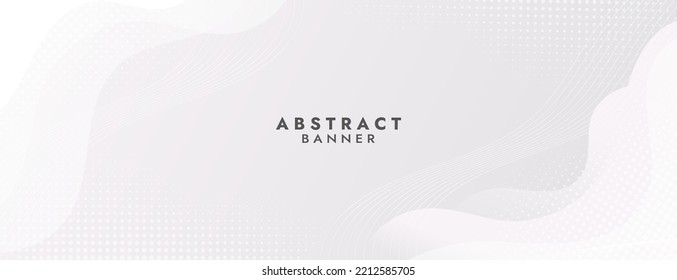 Abstract White Fluid Banner Template. Modern background design. gradient color. Dynamic Waves. Liquid shapes composition. Fit for banners