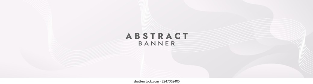 Abstract white Fluid Banner Template. Modern background design. gradient color. Dynamic Waves. Liquid shapes composition. Fit for banners