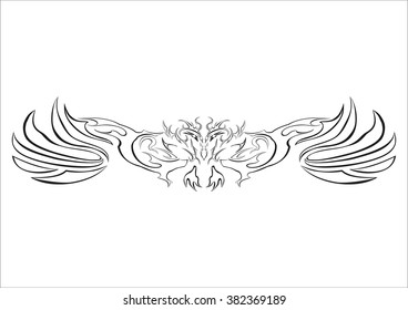 abstract white flying owl