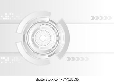 abstract white future technology concept background.vector and illustration