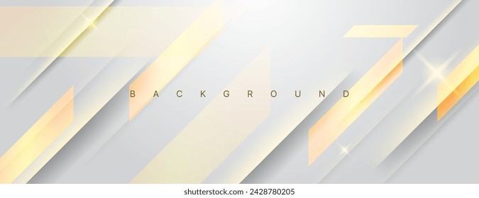Abstrakter weißer futuristischer Hintergrund mit orangefarbenen Streifen. Vektor-Illustration 
